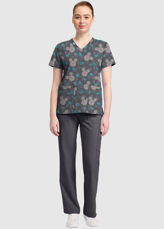 Cherokee Licensed V-Neck Top Unisex in Dandy Mickey