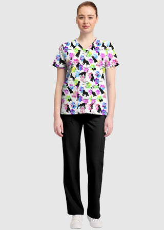 Cherokee Licensed V-Neck Top Unisex in Dog Is Love