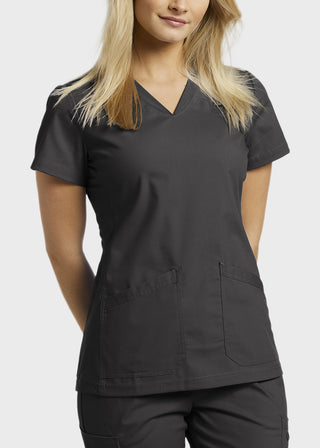 White Cross Marvella Women's Side Jersey Knit V-Neck Top