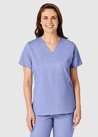 Wink Scrubs Women's Mock Wrap Nursing Scrub Top