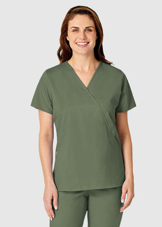 Wink Scrubs Women's Mock Wrap Nursing Scrub Top