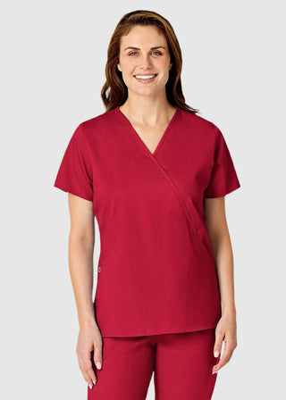 Wink Scrubs Women's Mock Wrap Nursing Scrub Top