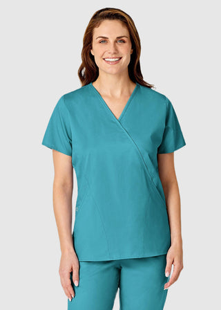 Wink Scrubs Women's Mock Wrap Nursing Scrub Top