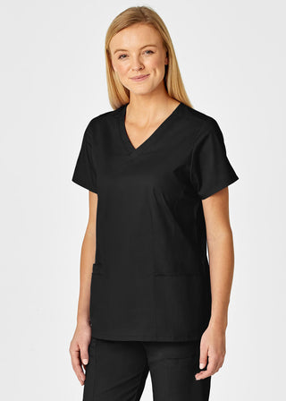 Wink Scrubs Women's Contoured V-Neck Solid Scrub Top
