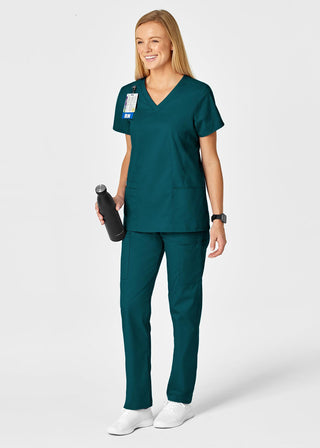 Wink Scrubs Women's Contoured V-Neck Solid Scrub Top
