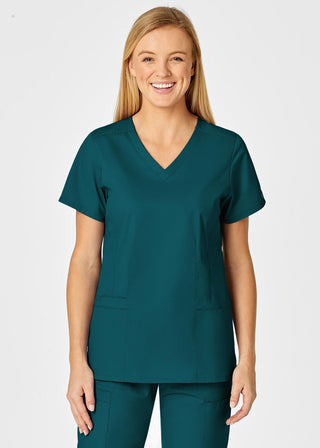 Wink Scrubs Women's Contoured V-Neck Solid Scrub Top