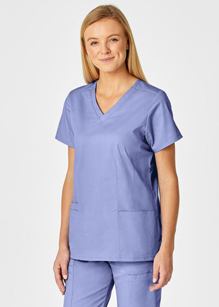 Wink Scrubs Women's Contoured V-Neck Solid Scrub Top