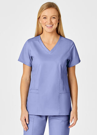 Wink Scrubs Women's Contoured V-Neck Solid Scrub Top