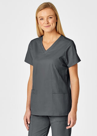 Wink Scrubs Women's Contoured V-Neck Solid Scrub Top