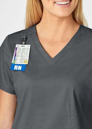 Wink Scrubs Women's Contoured V-Neck Solid Scrub Top