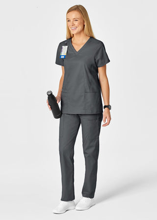 Wink Scrubs Women's Contoured V-Neck Solid Scrub Top