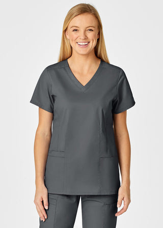 Wink Scrubs Women's Contoured V-Neck Solid Scrub Top