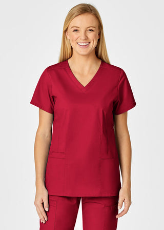 Wink Scrubs Women's Contoured V-Neck Solid Scrub Top