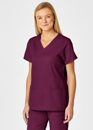 Wink Scrubs Women's Contoured V-Neck Solid Scrub Top