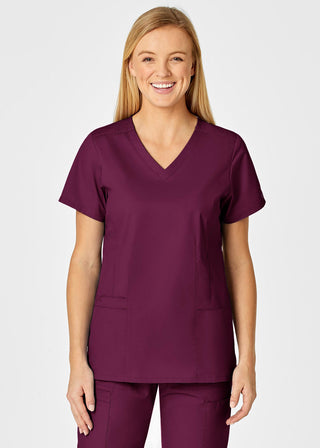Wink Scrubs Women's Contoured V-Neck Solid Scrub Top