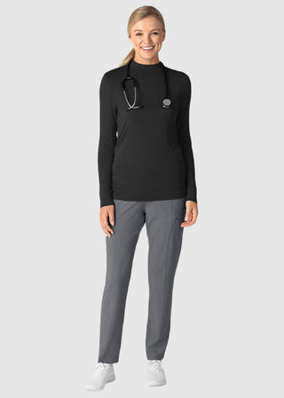 Wink Scrubs Women’s Long Sleeve Mock Neck Silky Tee
