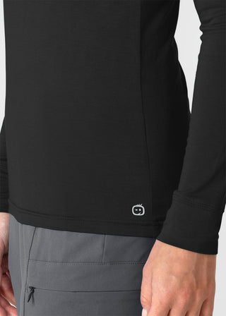 Wink Scrubs Women’s Long Sleeve Mock Neck Silky Tee