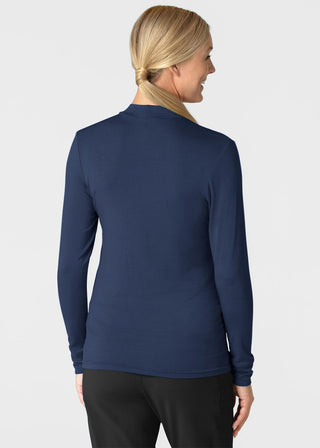 Wink Scrubs Women’s Long Sleeve Mock Neck Silky Tee