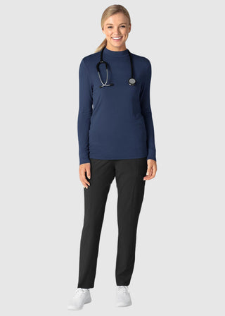 Wink Scrubs Women’s Long Sleeve Mock Neck Silky Tee