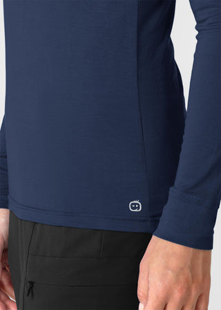 Wink Scrubs Women’s Long Sleeve Mock Neck Silky Tee