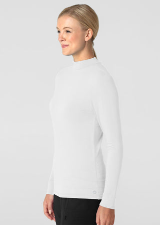 Wink Scrubs Women’s Long Sleeve Mock Neck Silky Tee