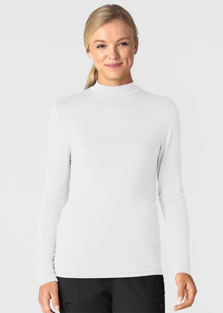 Wink Scrubs Women’s Long Sleeve Mock Neck Silky Tee