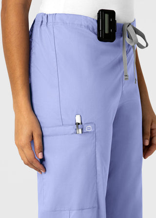 Wink Scrubs WonderWORK Unisex Straight Leg Drawstring Cargo Petite Pant
