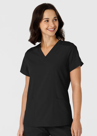 Wink Scrubs Wink W123 Women's Flex-n-Reach Side Panel V-Neck Scrub Top