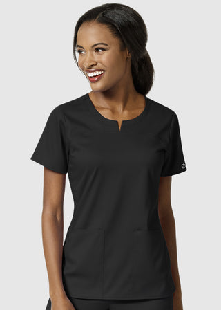 Wink Scrubs Wink Pro Womens Seam Notch Neck Scrub Top