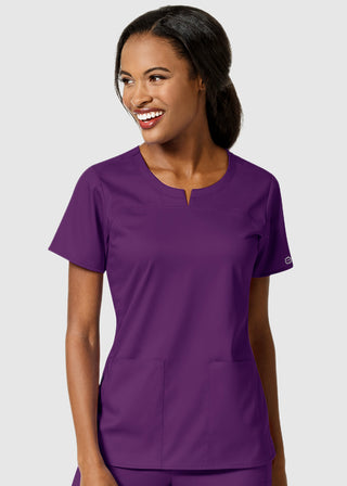 Wink Scrubs Wink Pro Womens Seam Notch Neck Scrub Top
