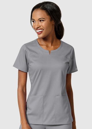 Wink Scrubs Wink Pro Womens Seam Notch Neck Scrub Top