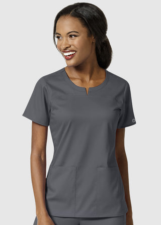 Wink Scrubs Wink Pro Womens Seam Notch Neck Scrub Top