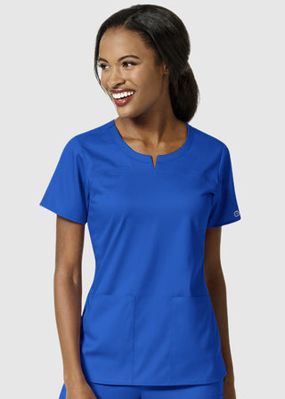 Wink Scrubs Wink Pro Womens Seam Notch Neck Scrub Top