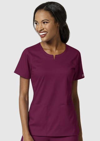 Wink Scrubs Wink Pro Womens Seam Notch Neck Scrub Top