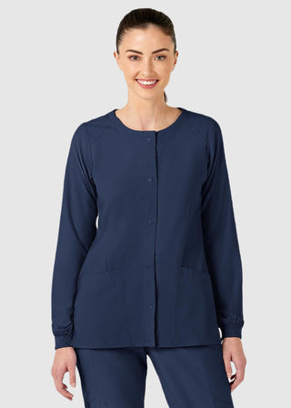 Wink Scrubs W123 Women's Crew Neck Warm Up Jacket