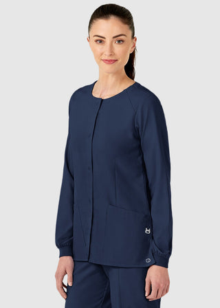 Wink Scrubs W123 Women's Crew Neck Warm Up Jacket