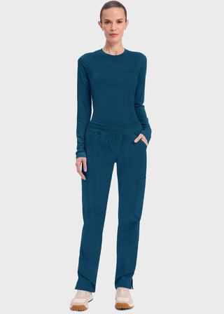 Cherokee Workwear Professionals Women's Elastic Waist Mid Rise Straight Leg Pull-on Cargo Pant