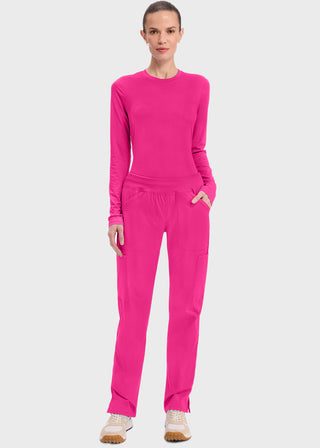 Cherokee Workwear Professionals Women's Elastic Waist Mid Rise Straight Leg Pull-on Cargo Tall Pant