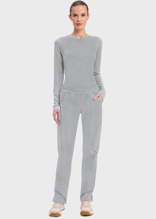 Cherokee Workwear Professionals Women's Elastic Waist Mid Rise Straight Leg Pull-on Cargo Pant