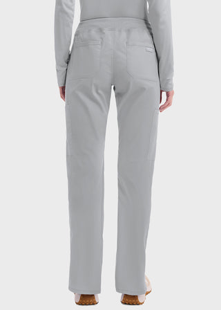 Cherokee Workwear Professionals Women's Elastic Waist Mid Rise Straight Leg Pull-on Cargo Tall Pant