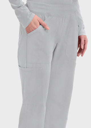 Cherokee Workwear Professionals Women's Elastic Waist Mid Rise Straight Leg Pull-on Cargo Tall Pant