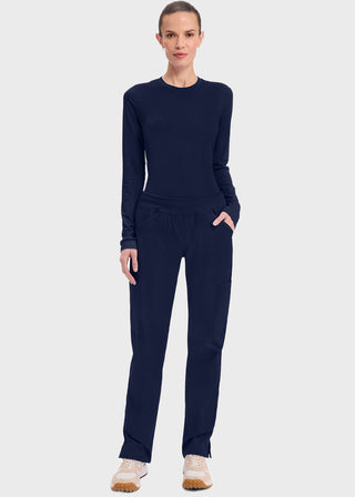 Cherokee Workwear Professionals Women's Elastic Waist Mid Rise Straight Leg Pull-on Cargo Pant