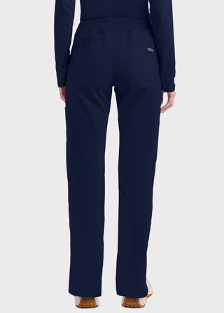 Cherokee Workwear Professionals Women's Elastic Waist Mid Rise Straight Leg Pull-on Cargo Petite Pant