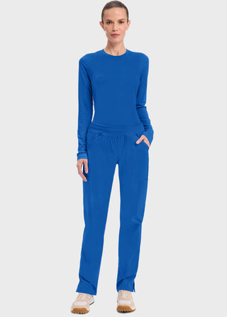 Cherokee Workwear Professionals Women's Elastic Waist Mid Rise Straight Leg Pull-on Cargo Tall Pant