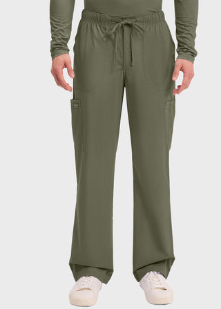 Cherokee Workwear Professionals Men's Tapered Leg Drawstring Cargo Petite Pant