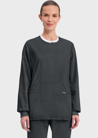 Cherokee Workwear Revolution Womens Snap Front Warm-up Jacket