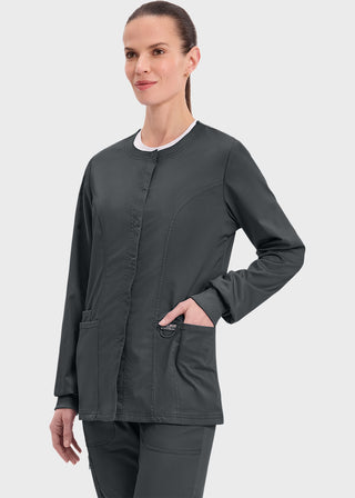 Cherokee Workwear Revolution Womens Snap Front Warm-up Jacket