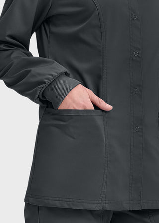 Cherokee Workwear Revolution Womens Snap Front Warm-up Jacket