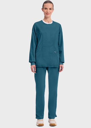 Cherokee Workwear Revolution Womens Snap Front Warm-up Jacket