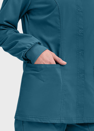 Cherokee Workwear Revolution Womens Snap Front Warm-up Jacket